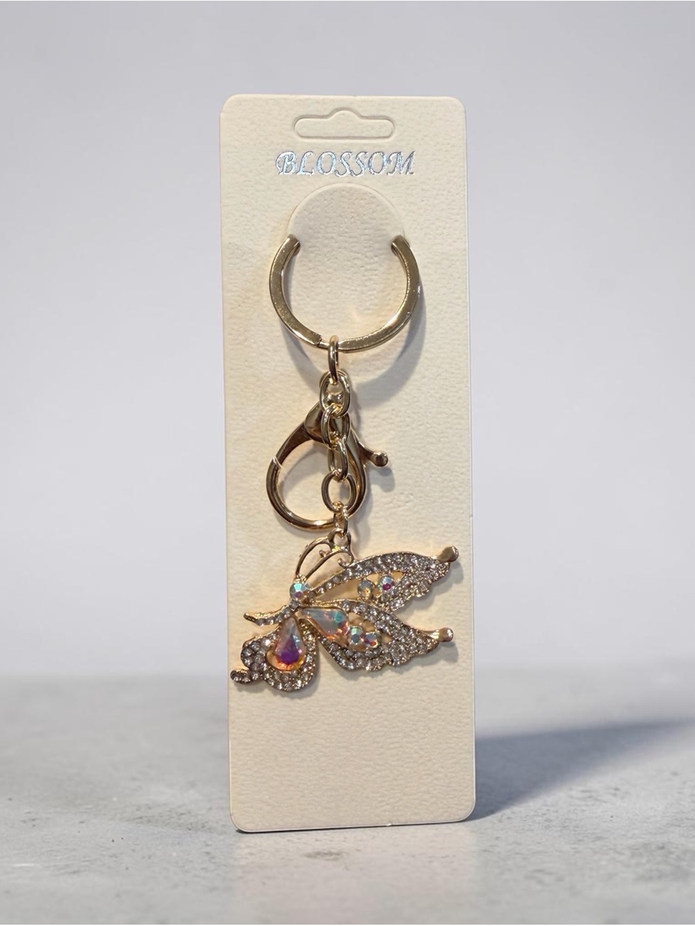 Gold Butterfly Keychain Bag Charm